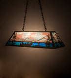 42"L Trout & Fisherman Lodge Island/Billard