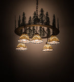 34"W Nuevo Mission Tall Pines 5 Lt Chandelier
