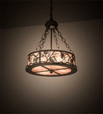 16"W Whispering Pines Lodge Inverted Pendant