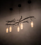 60"L Winter Solstice Cilindro 5 Lt Modern Oblong Chandelier