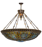 45"W Fleur-de-lis Tiffany Gothic Inverted Pendant