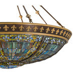 45"W Fleur-de-lis Tiffany Gothic Inverted Pendant