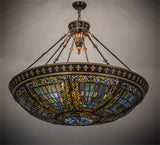 45"W Fleur-de-lis Tiffany Gothic Inverted Pendant