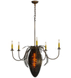 36"W Pinecone Tiffany Chandelier