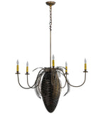 36"W Pinecone Tiffany Chandelier