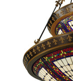 44"W Fleur-De-Lis 2 Tier Victorian Inverted Pendant