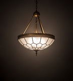 19"W Vincent Honeycomb 3 Lt Ceiling Pendant