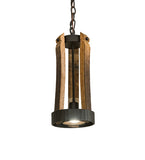 7.5"W Barrel Stave Rustic Pendant