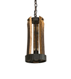 7.5"W Barrel Stave Rustic Pendant