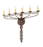 36"W Almonte 6 Lt Mission Wall Sconce