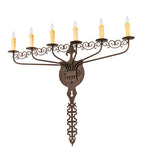 36"W Almonte 6 Lt Mission Wall Sconce