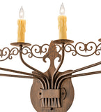 36"W Almonte 6 Lt Mission Wall Sconce