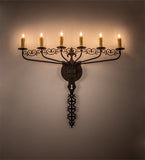 36"W Almonte 6 Lt Mission Wall Sconce