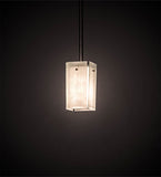 5"W Metro Frosty Rain Quadrato Modern Pendant