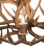 33"W Antlers Whitetail Deer 4 LT Chandelier