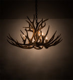 33"W Antlers Whitetail Deer 4 LT Chandelier