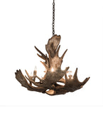 33"W Antlers Moose 10 Lt Chandelier
