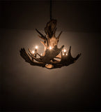 33"W Antlers Moose 10 Lt Chandelier