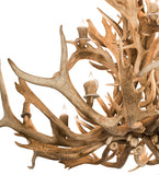 65"W Antlers Elk 18 Lt Chandelier