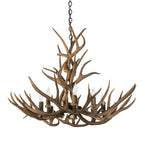 32"W Antlers Mule Deer 8 Lt Chandelier