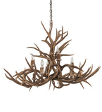 42"W Antlers Mule Deer 10 Lt Chandelier