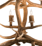 70"L Antlers Elk 10 Lt Oblong Chandelier