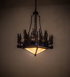 20"Sq Pine Lake Inverted Pendant