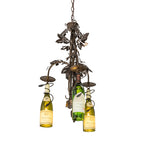 18"W Tuscan Vineyard 3 Lt Wine Bottle Chandelier