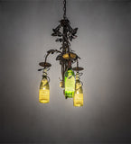18"W Tuscan Vineyard 3 Lt Wine Bottle Chandelier