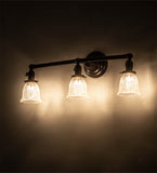 25"W Revival Summer Wheat 3 Lt Wall Sconce