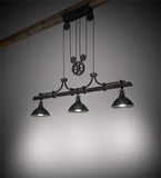 67"L Melrose Barlett 3 Lt Industrial Pendant