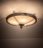 27.5"W Arabesque Floral Lodge Flushmount