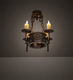 18"W Lorenzo 4 Lt Gothic Semi-Flushmount