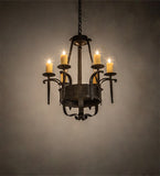 24"W Costello 6 Lt Gothic Chandelier