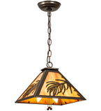 12"Sq Pine Needle Pendant