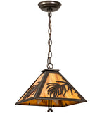 12"Sq Pine Needle Pendant