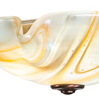 16"W Peach Baroque Modern Flushmount