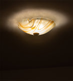 16"W Peach Baroque Modern Flushmount