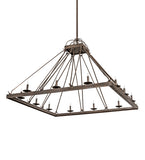 60"Sq Retreat Modern Chandelier
