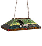 39"L Loon Tiffany Wildlife Island/Billiard Oblong Pendant