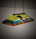 39"L Loon Tiffany Wildlife Island/Billiard Oblong Pendant