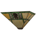 14"W Pinecone Tiffany Wall Sconce