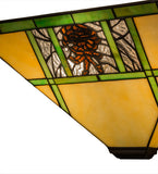 14"W Pinecone Tiffany Wall Sconce