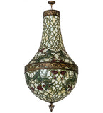 35"W Tiffany Grand Morning Glory Floral Victorian Pendant