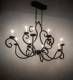 48"L Clifton Oval 10 Lt Victorian Chandelier