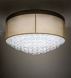 70"W Cilindro Bulle Contemporary Glam Semi-Flushmount