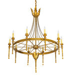 36"W Amaury 10 Lt Chandelier