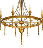 36"W Amaury 10 Lt Chandelier