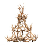 72"W Antlers Elk 16 Lt Chandelier
