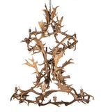 58 W Antlers Fallow Deer 12 Lt Chandelier